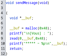 sendMessage function